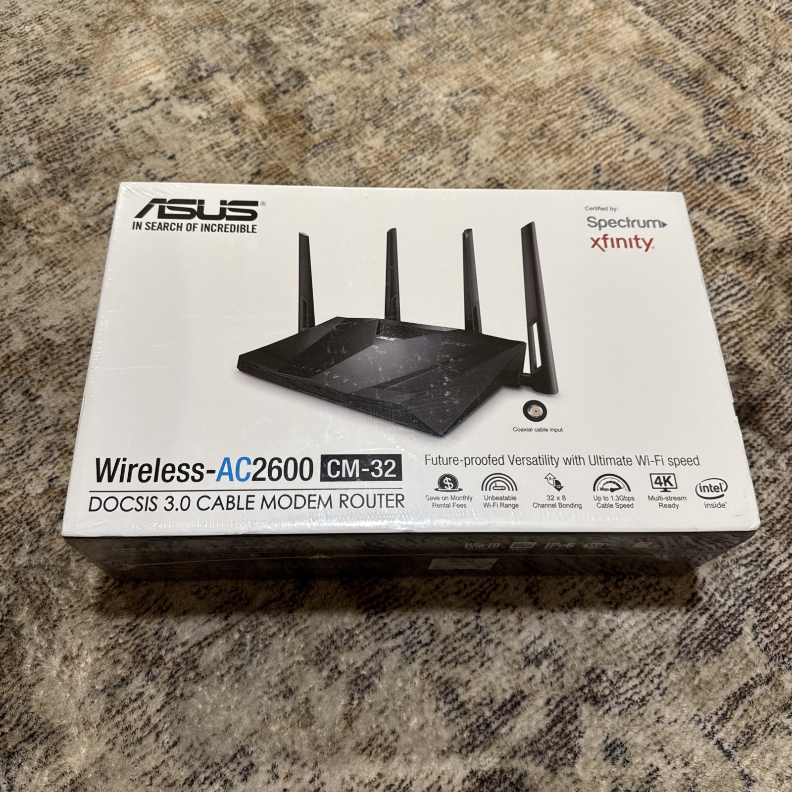 ASUS Wireless AC2600 CM-32 Docsis 3.0 Cable Modem + Router 32×8 Channel Bonding