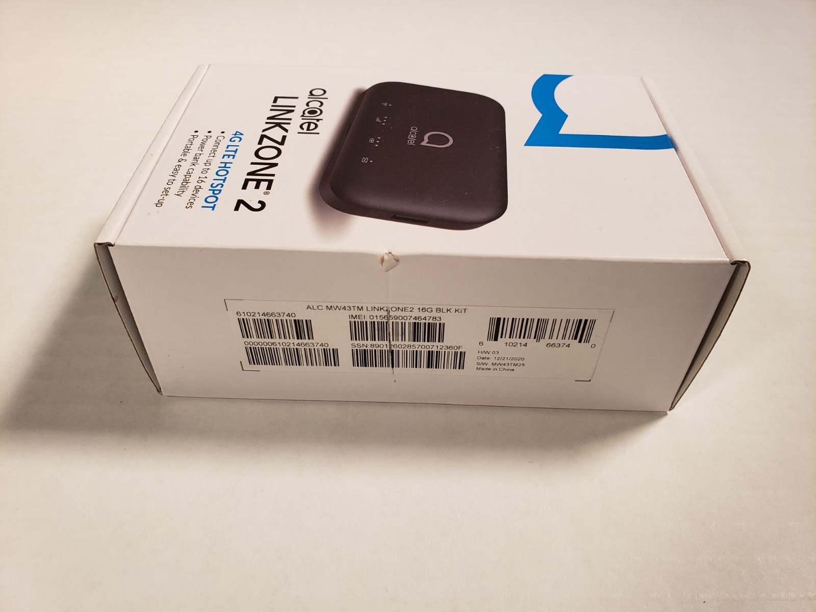 Alcatel Linkzone 2 Mobile WiFi Hotspot Modem 4G LTE Powerbank Boost Mobile