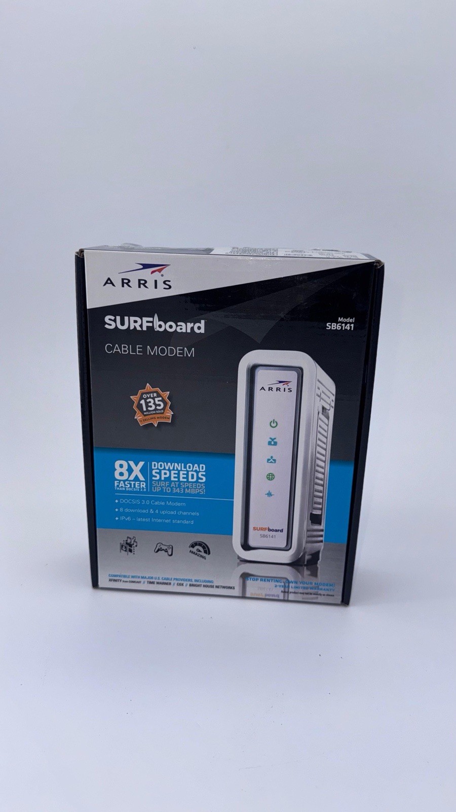 Motorola Arris SURFboard Cable Modem SB6141 400 Series DOCSIS 3.0 Open Box