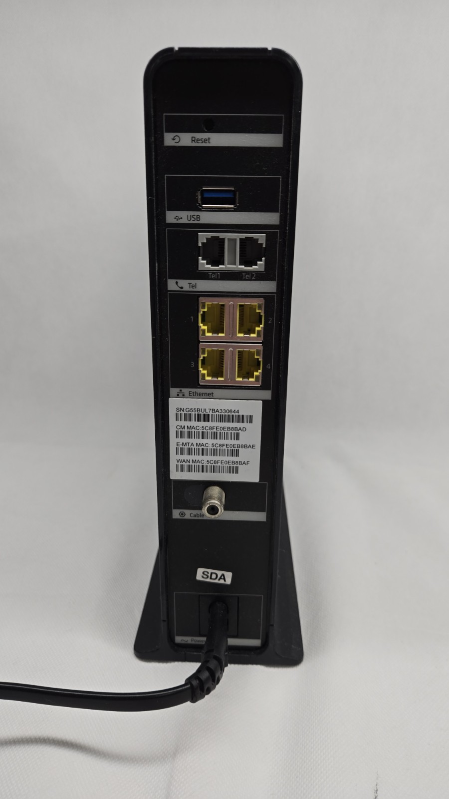 ARRIS Touchstone TG2472G Cable Voice Gateway Modem Home Office WiFi Black