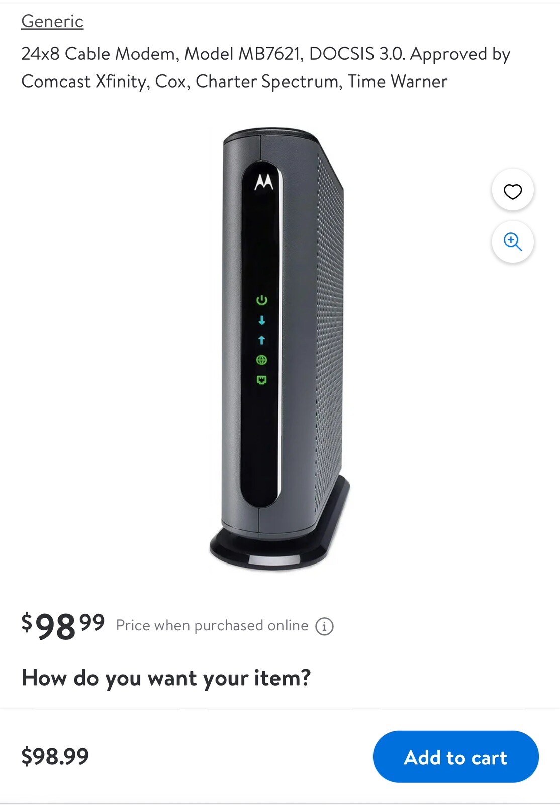Motorola MB7621-10 1000 Mbps Modem