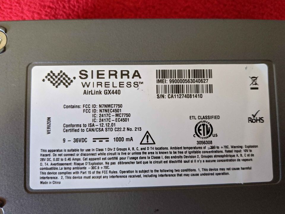 Sierra Wireless Airlink Gx440 4g Lte Wireless Cellular Modem