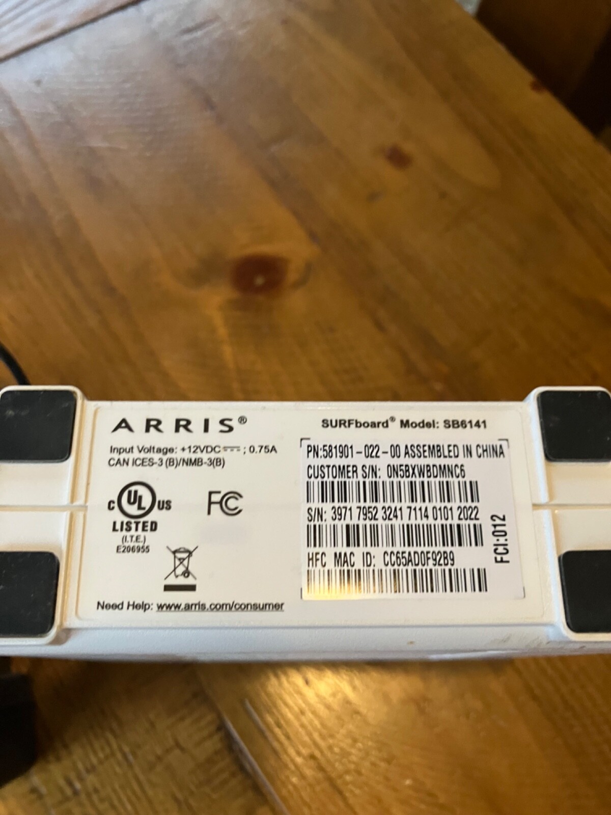 ARRIS SURFboard SB6141 Docsis 3.0 Cable Modem