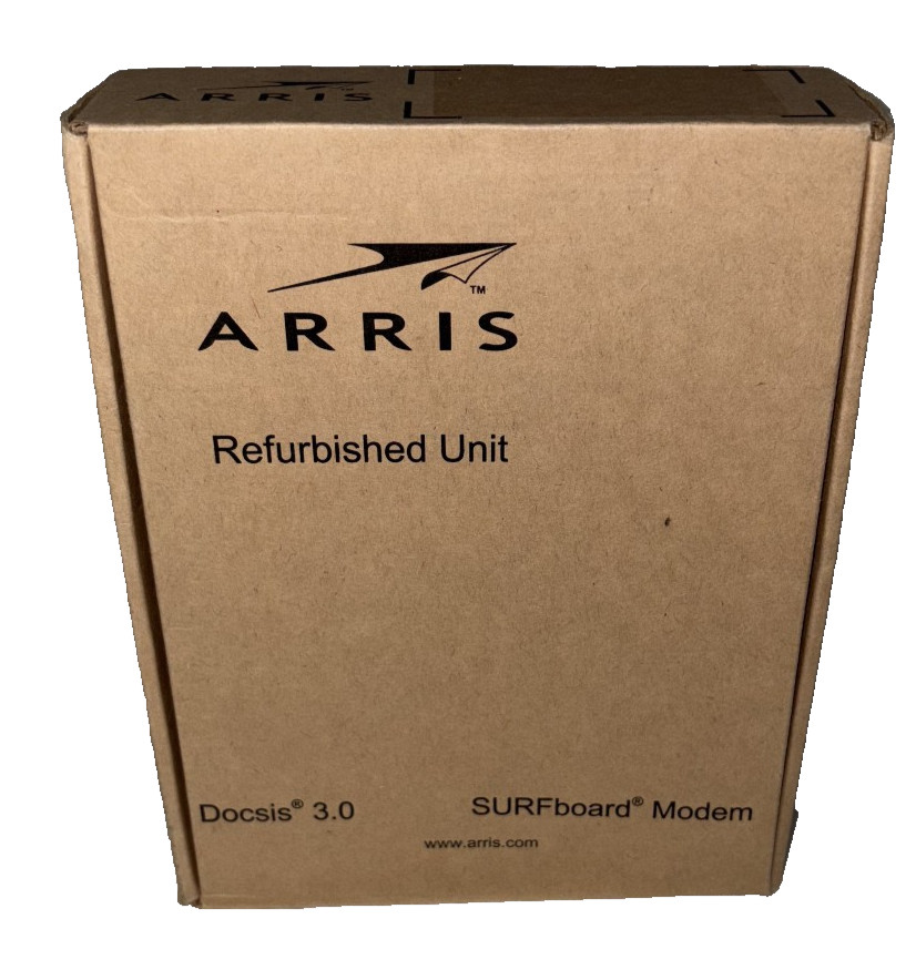 ARRIS SURFboard SB8200 DOCSIS 3.1 Multi‑Gig Cable Modem 2x 1Gbps Ethernet Port
