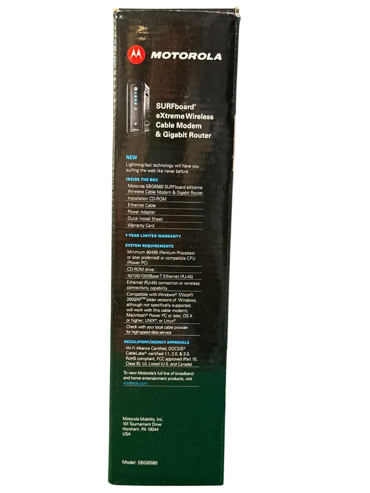 Motorola SURFboard eXtreme Wireless Cable Modem & Gigabit Router DOCSIS 3.0 High