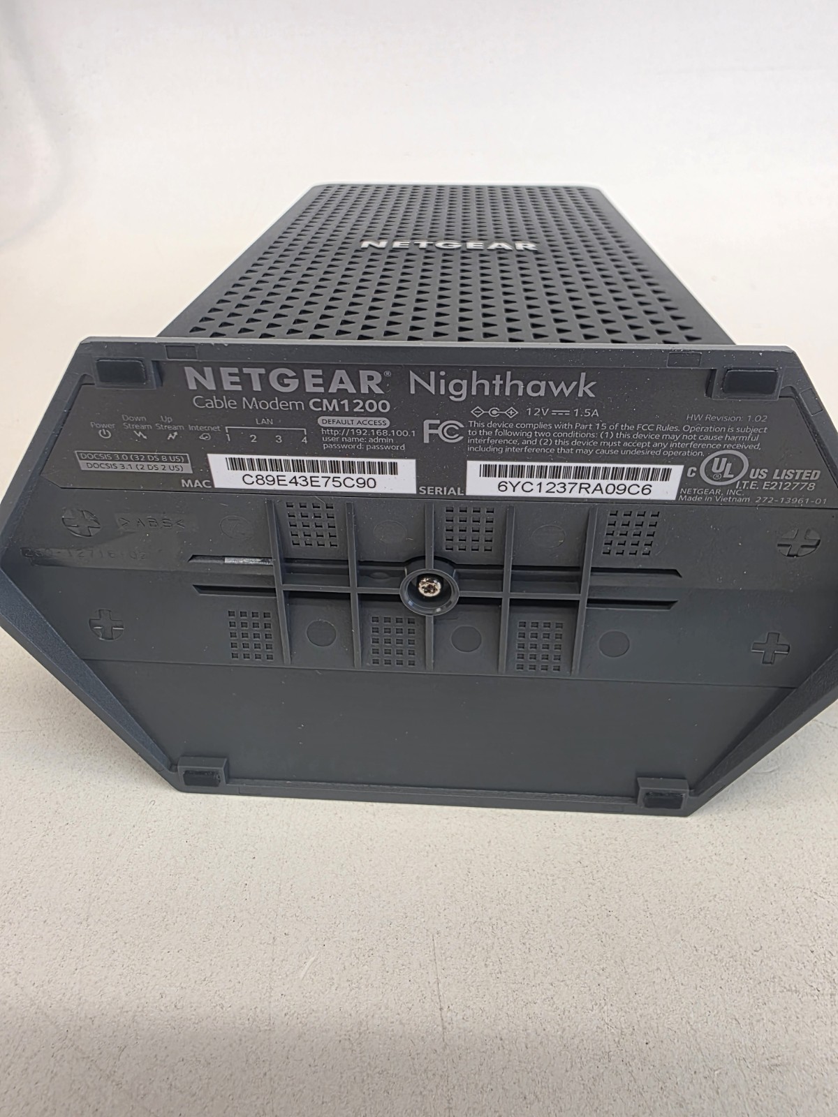 NETGEAR Nighthawk CM1200 DOCSIS 3.1 Cable Modem Router for Gbps speeds 4 Port