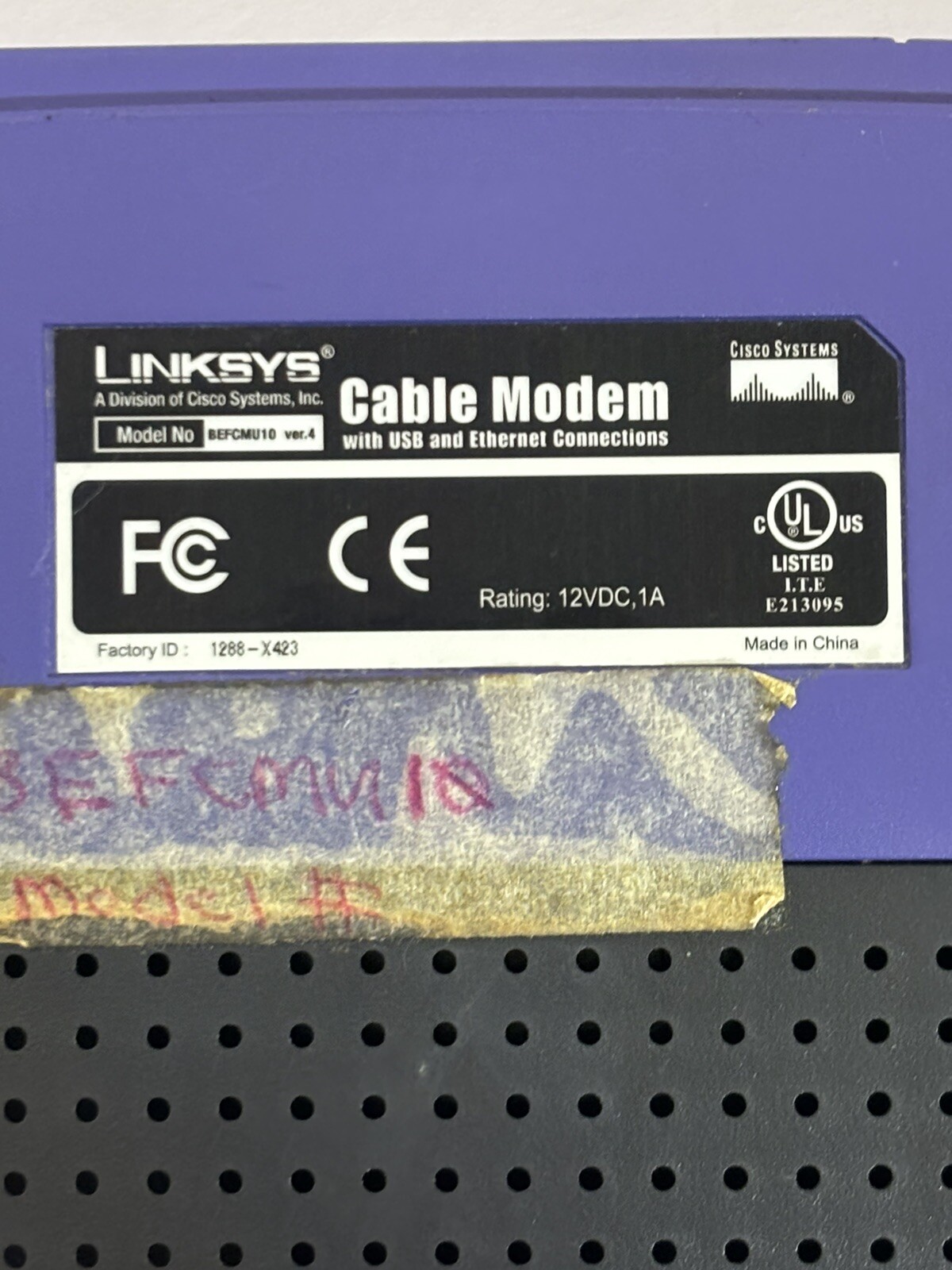 Linksys BEFCMU10 42.88 Mbps