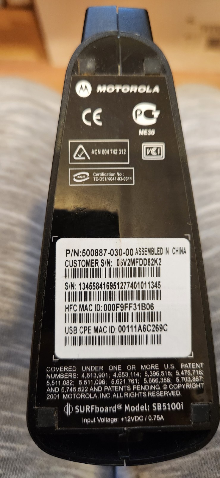 Motorola Surfboard SB5100 Cable Modem