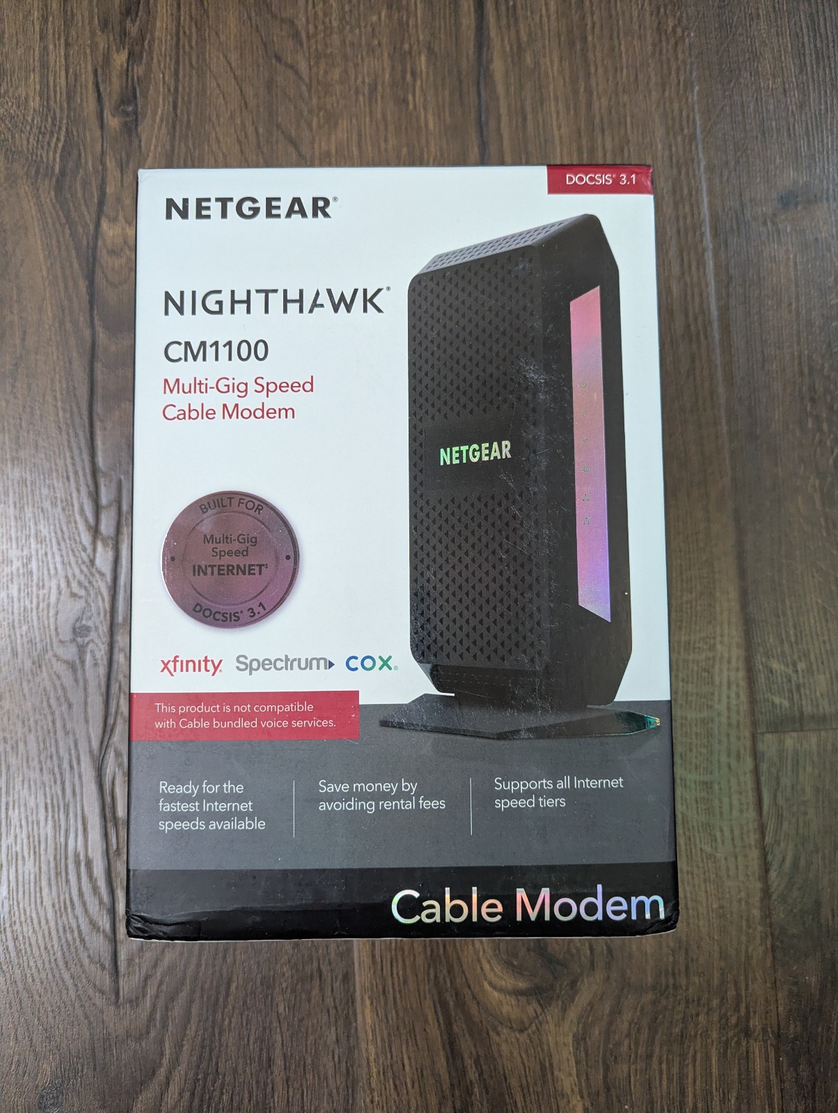 NETGEAR Nighthawk CM1100 Multi-Gig Speed Coax Cable Modem