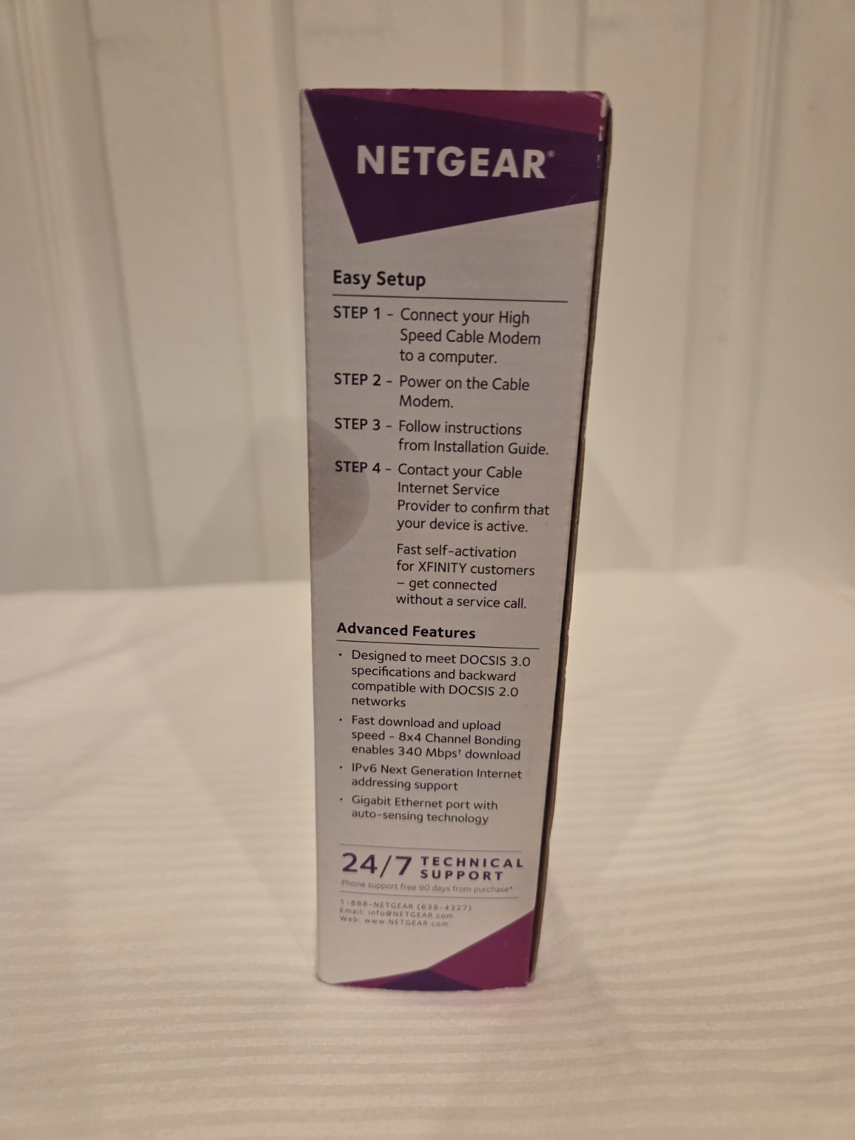 NETGEAR CM400 DOCSIS 3.0 Cable Modem 340 Mbps for Xfinity IPv6 Black