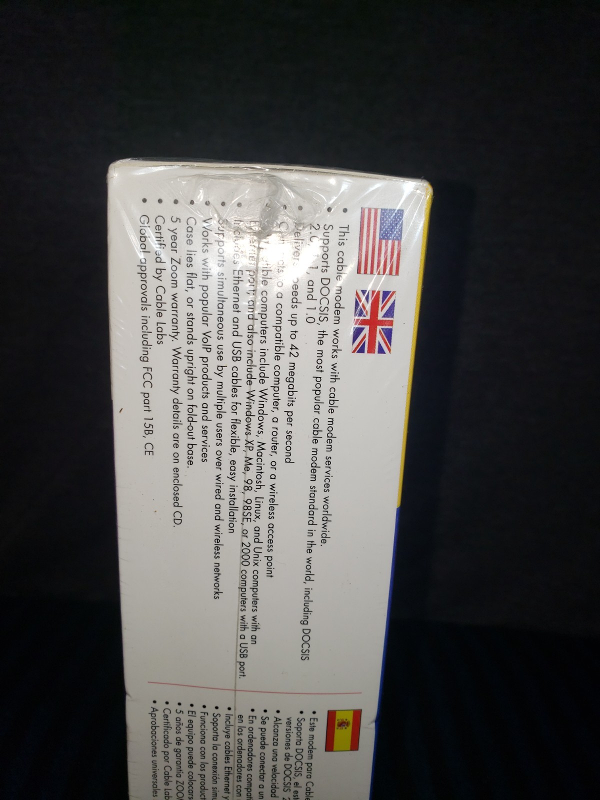 2008 Zoom Cable Modem Model 5241 Ethernet USB External 42 Mbps Sealed Vintage