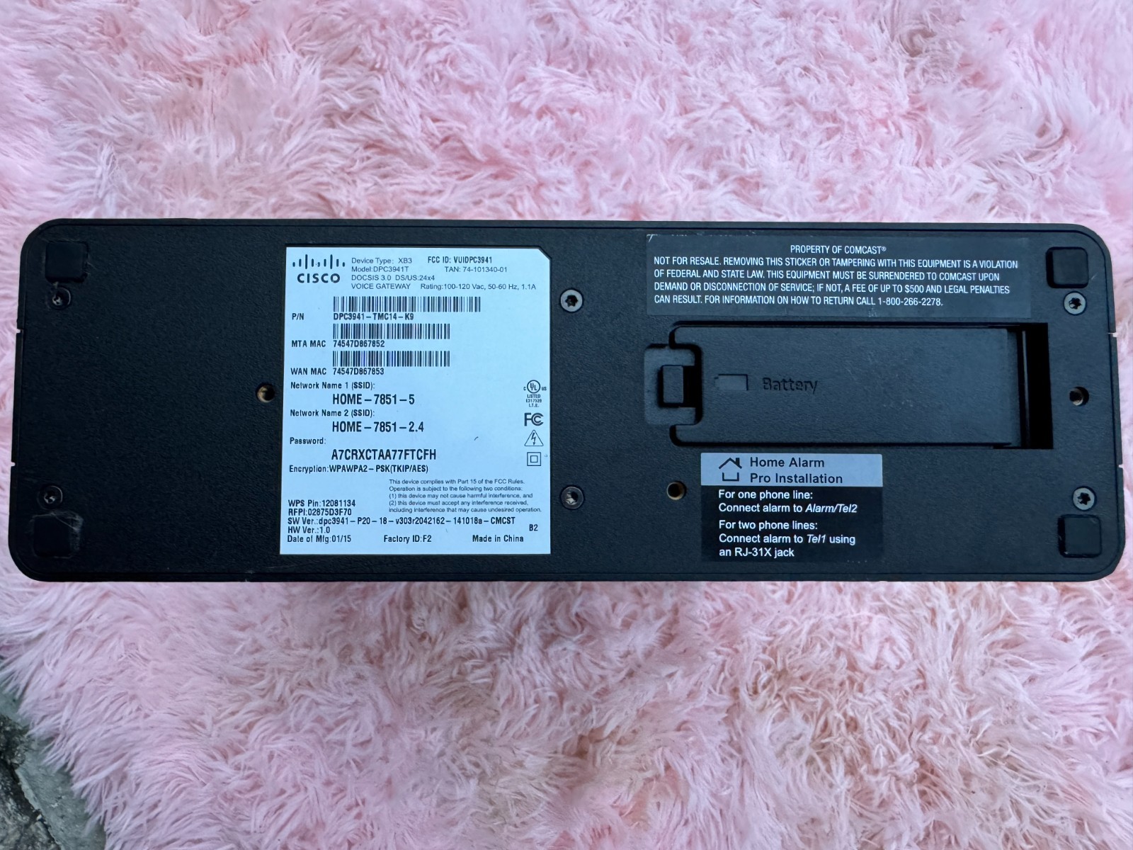 Xfinity Cisco DPC3941T XB3 Dual-Band WiFi Modem Router Gateway DOCSIS 3.0