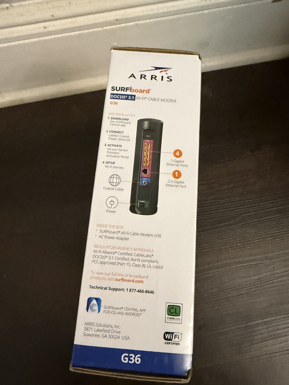 ARRIS SURFboard G36 DOCSIS 3.1 Wi-Fi 6 Cable Modem & AX3000 Wi-Fi Router