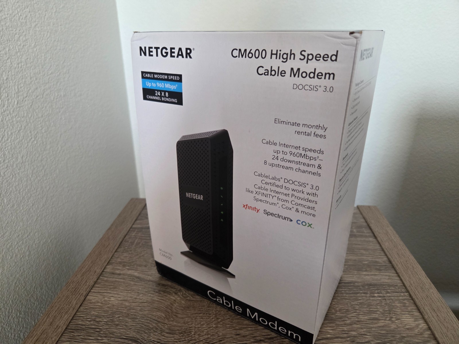 NETGEAR CM600 High-Speed Cable Modem 24×8 – 960Mbps – DOCSIS 3.0