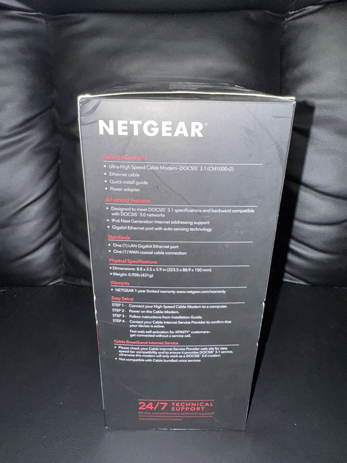 Netgear CM1000 DOCSIS Ultra-High Speed Cable Modem new sealed box