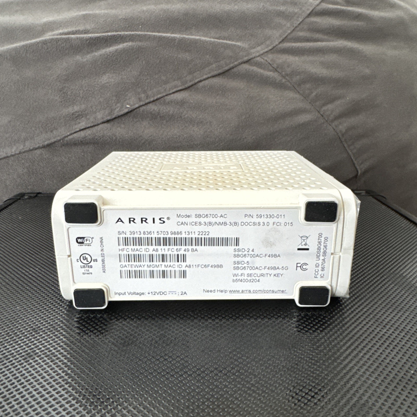 Arris SURFboard SBG6700-AC DOCSIS 3.1 modem