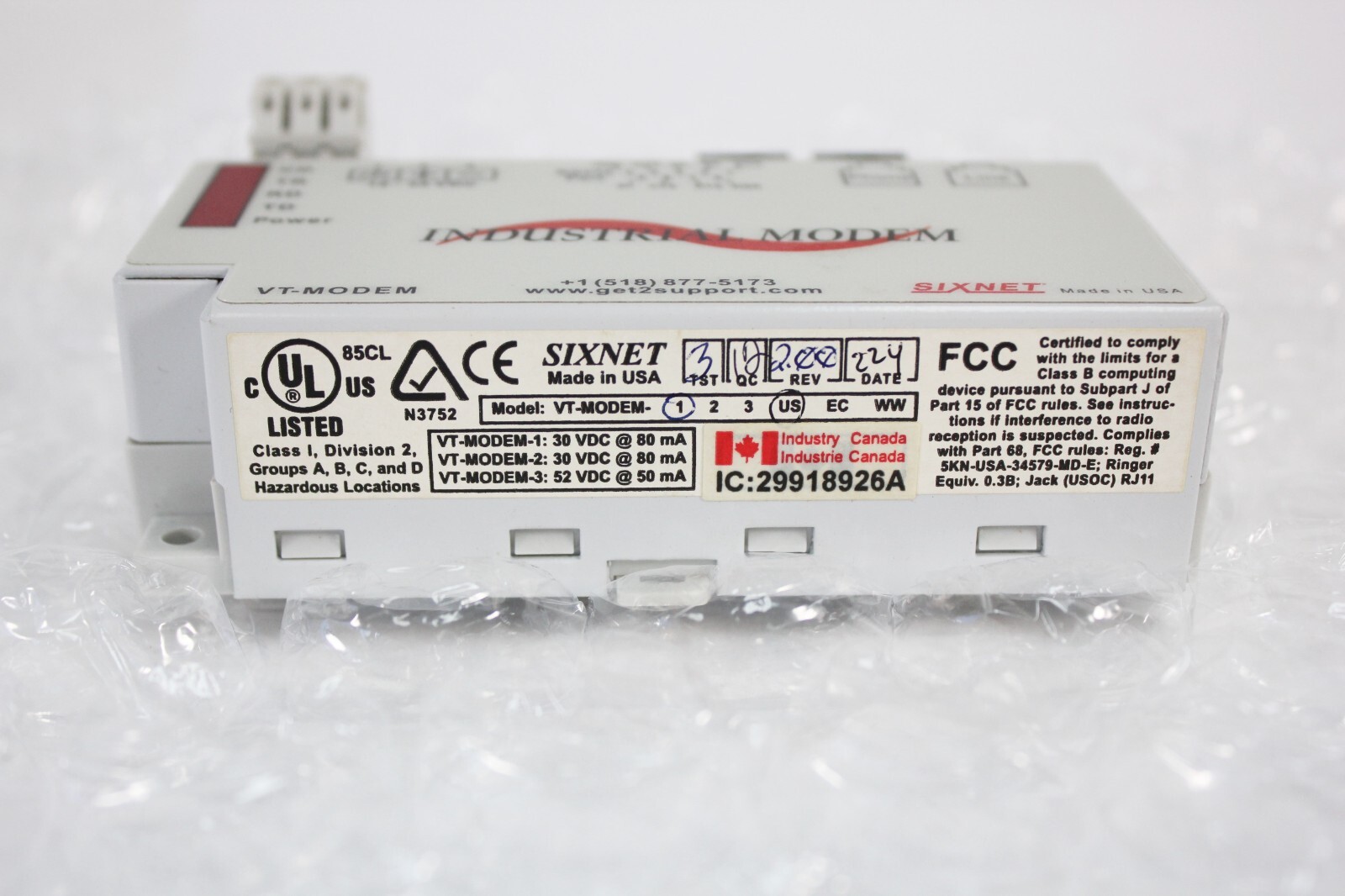 Sixnet Vt-modem-1 Industrial Modem