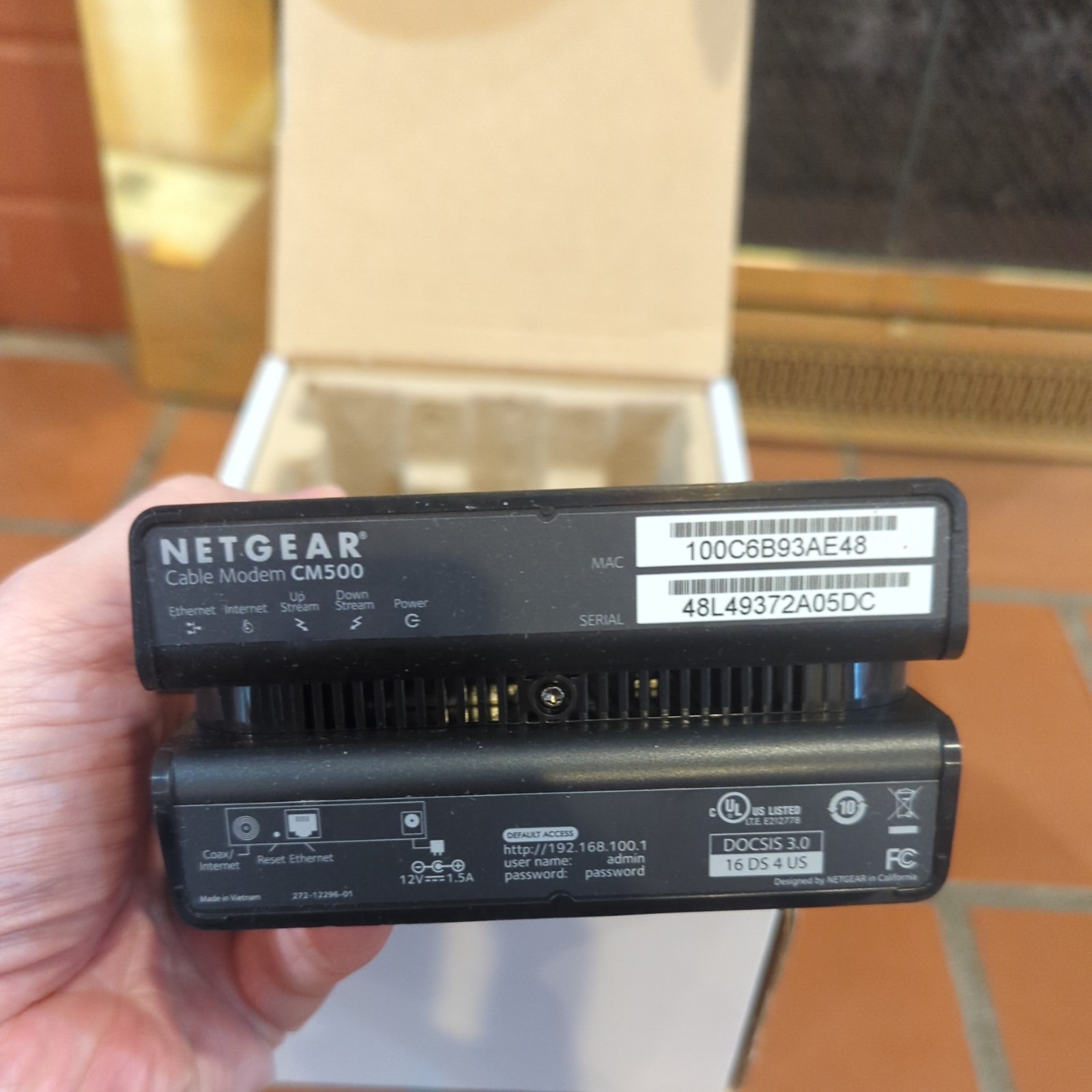 NETGEAR CM500V High Speed Cable Modem 680Mbps DOCSIS 3.0 Voice New