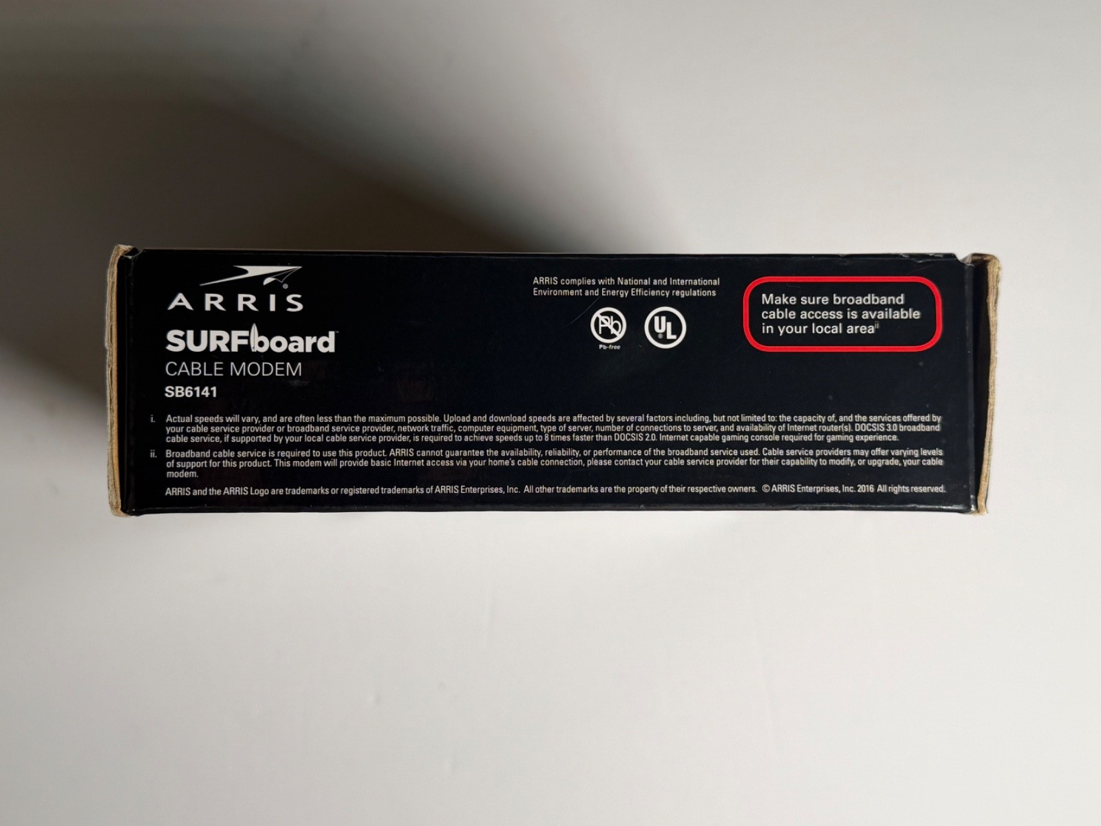 Black Arris Surfboard Cable Modem Model SB6141 In original packaging