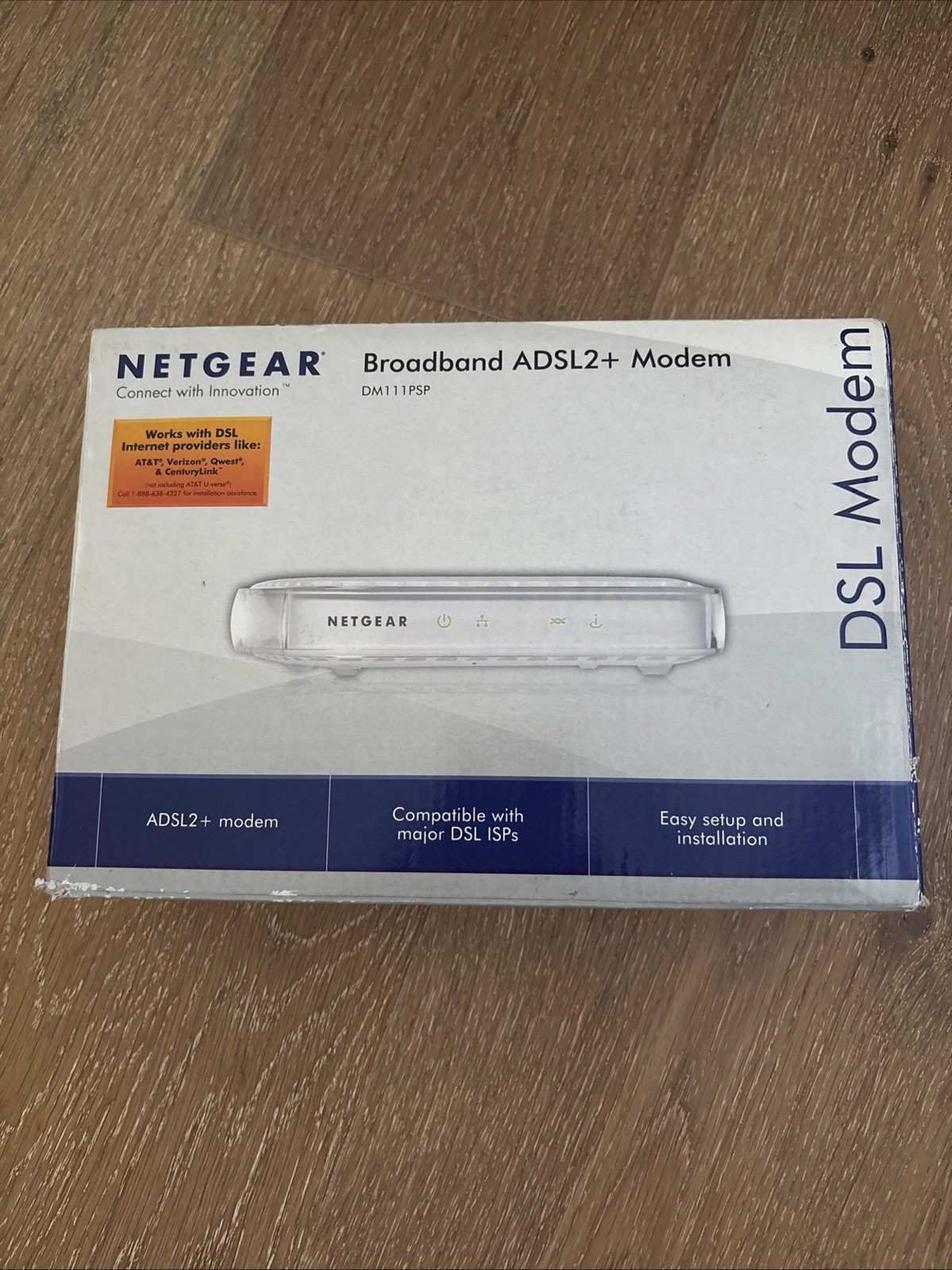 Netgear DSL Broadband , DM111PSP, ADSL2+ Modem All Cords And Installation Guide