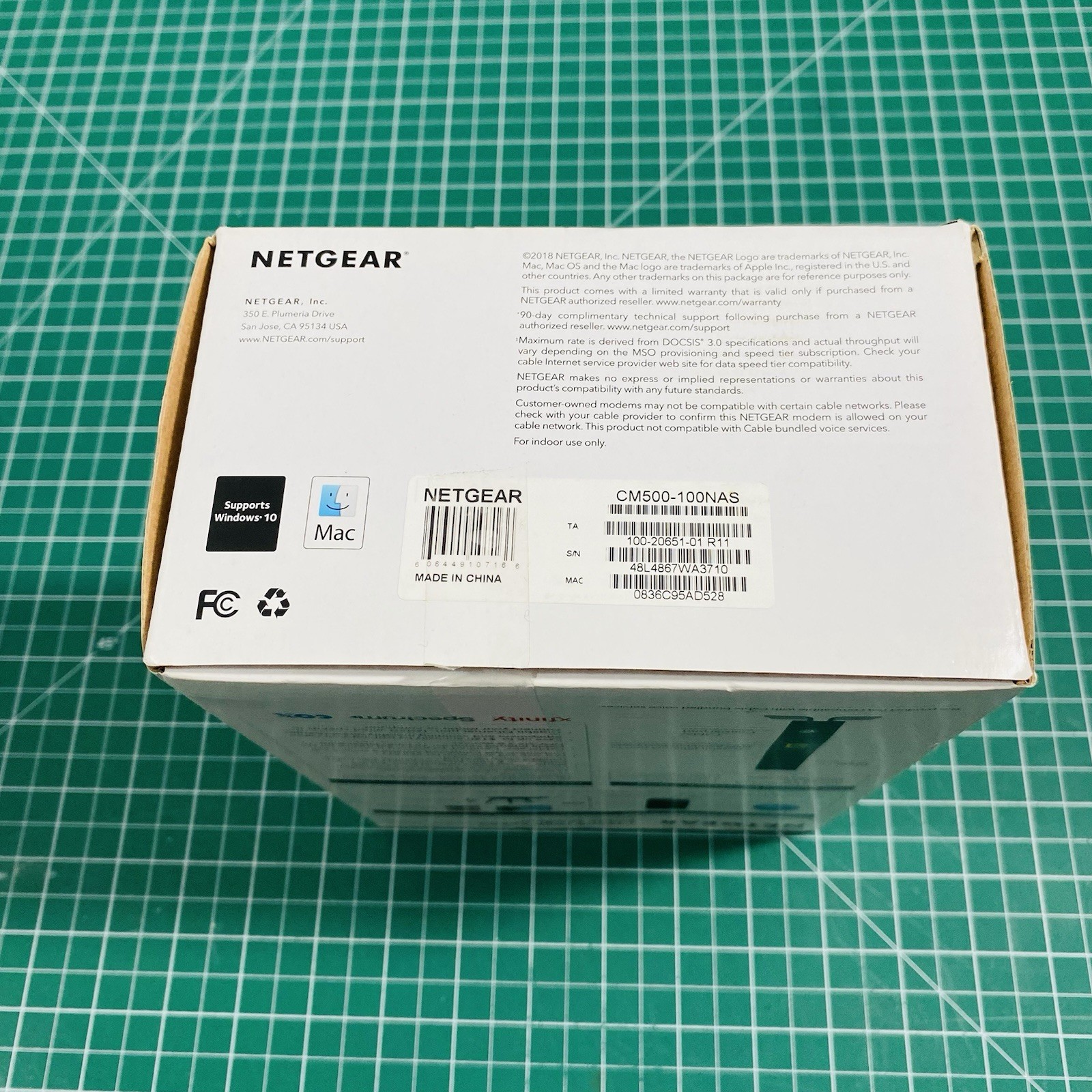 Netgear CM500-100NAS DOCSIS 3.0 High Speed Cable Modem Comcast Xfinity Spectrum