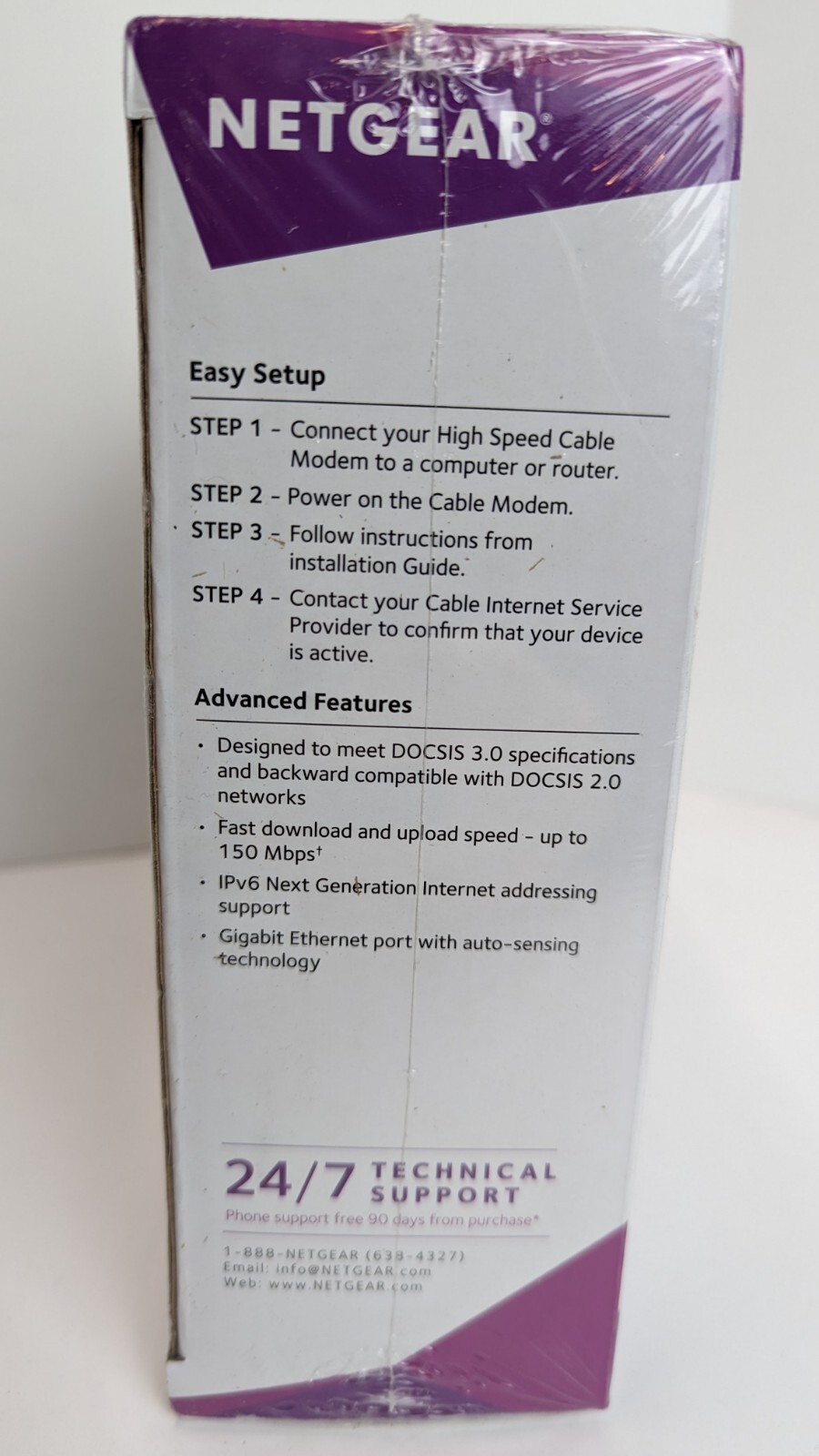 NETGEAR CMD31T-100NAS 153.6 Mbps High Speed Cable Modem DOCSIS 3.0
