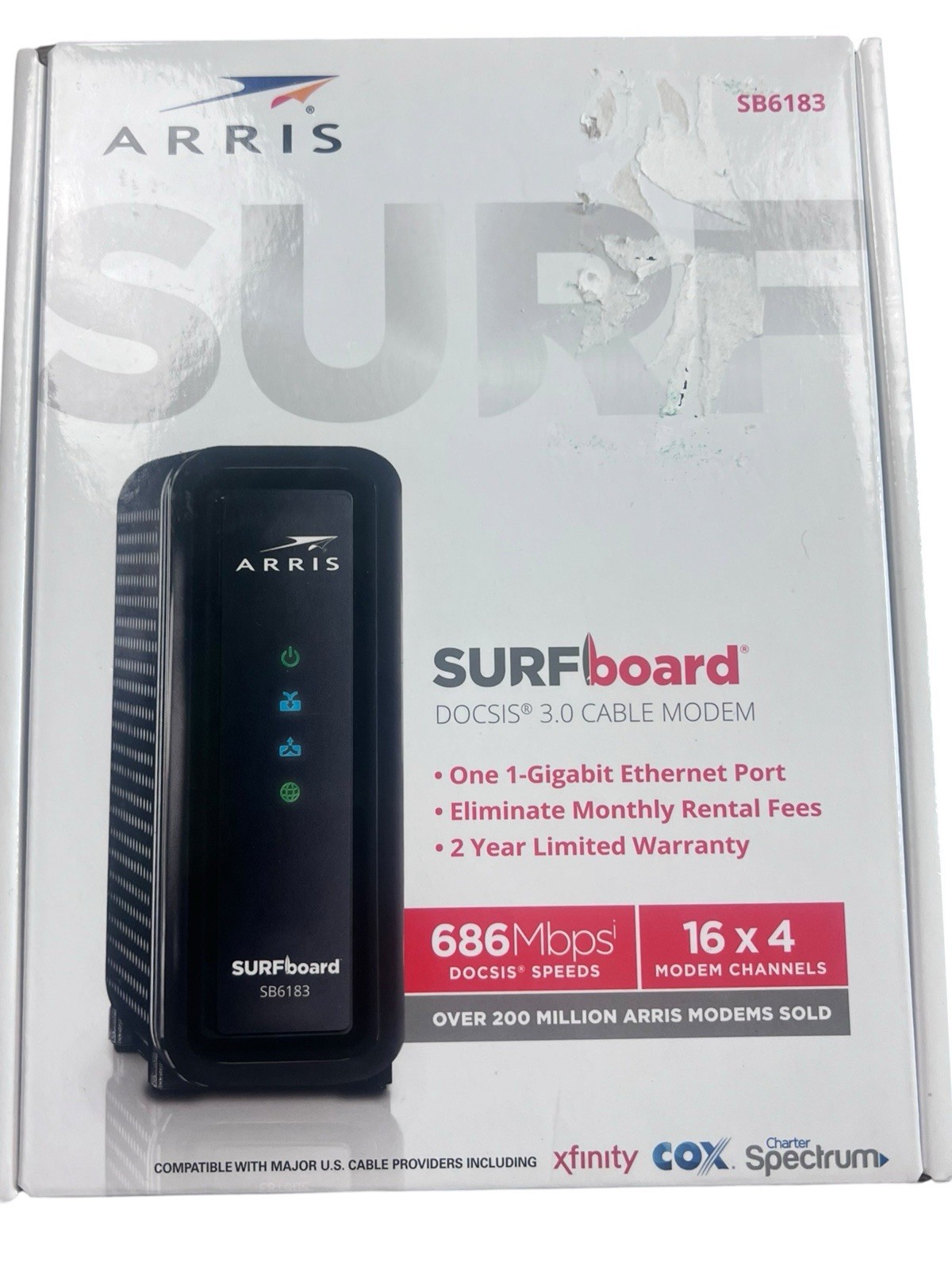 ARRIS SURFboard SB6183 DOCSIS 3.0 Cable Modem 686 Mbps Open Box New