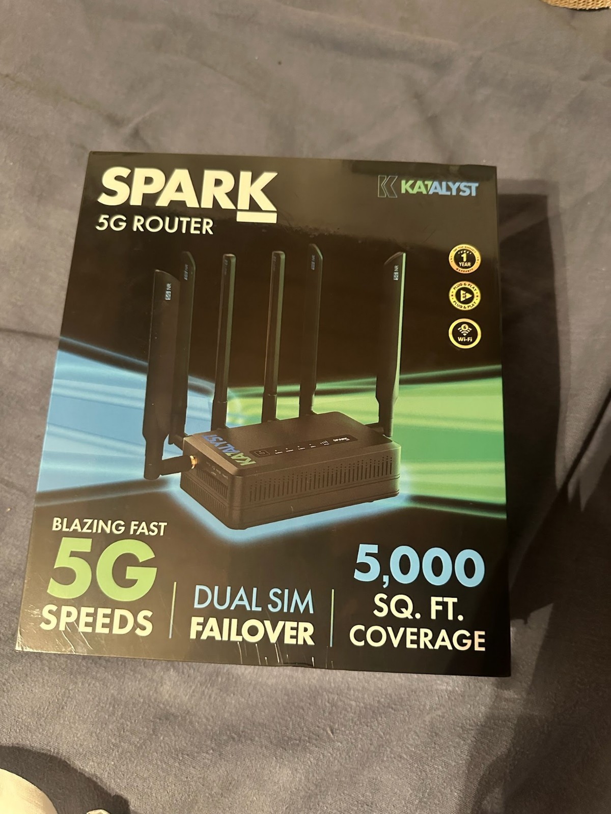 KATALYST k500a 5G/4G | CAT 19 ROUTER | BUILT-IN BACKUP Verizon Sim 6 months.