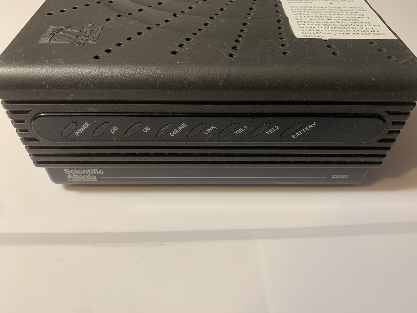 Scientific Atlanta/Cisco DPC2203C Cable Modem P/N 4013087 **MODEM ONLY**