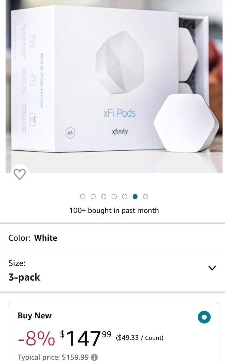 Comcast Xfinity xFi Pods WiFi Network Range Extenders – Only Compatible with…