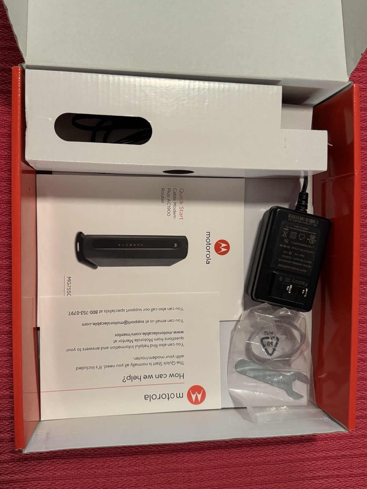 Motorola MG7550 Dual Band AC1900 Cable Modem and Wi-Fi Router