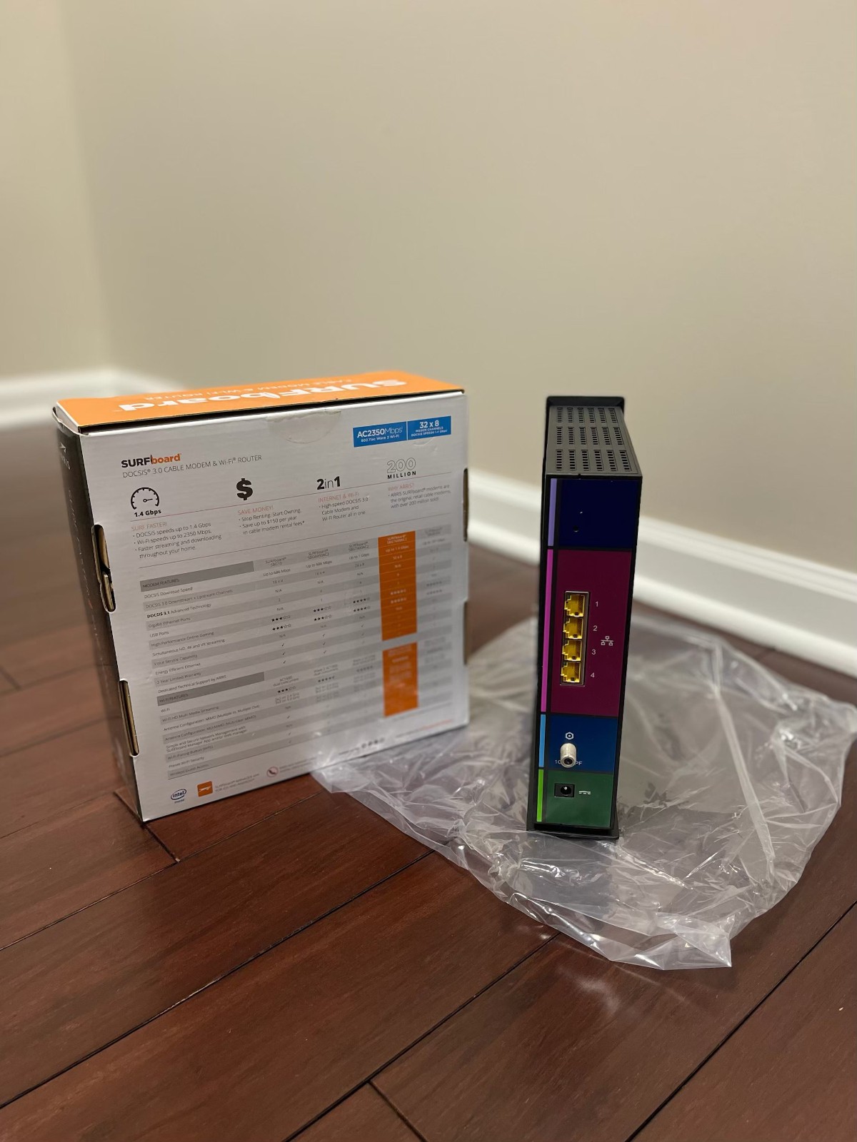 ARRIS SURFboard SBG7600AC2 Cable Modem Router AC2350 WiFi DOCSIS 3.0 OPEN BOX