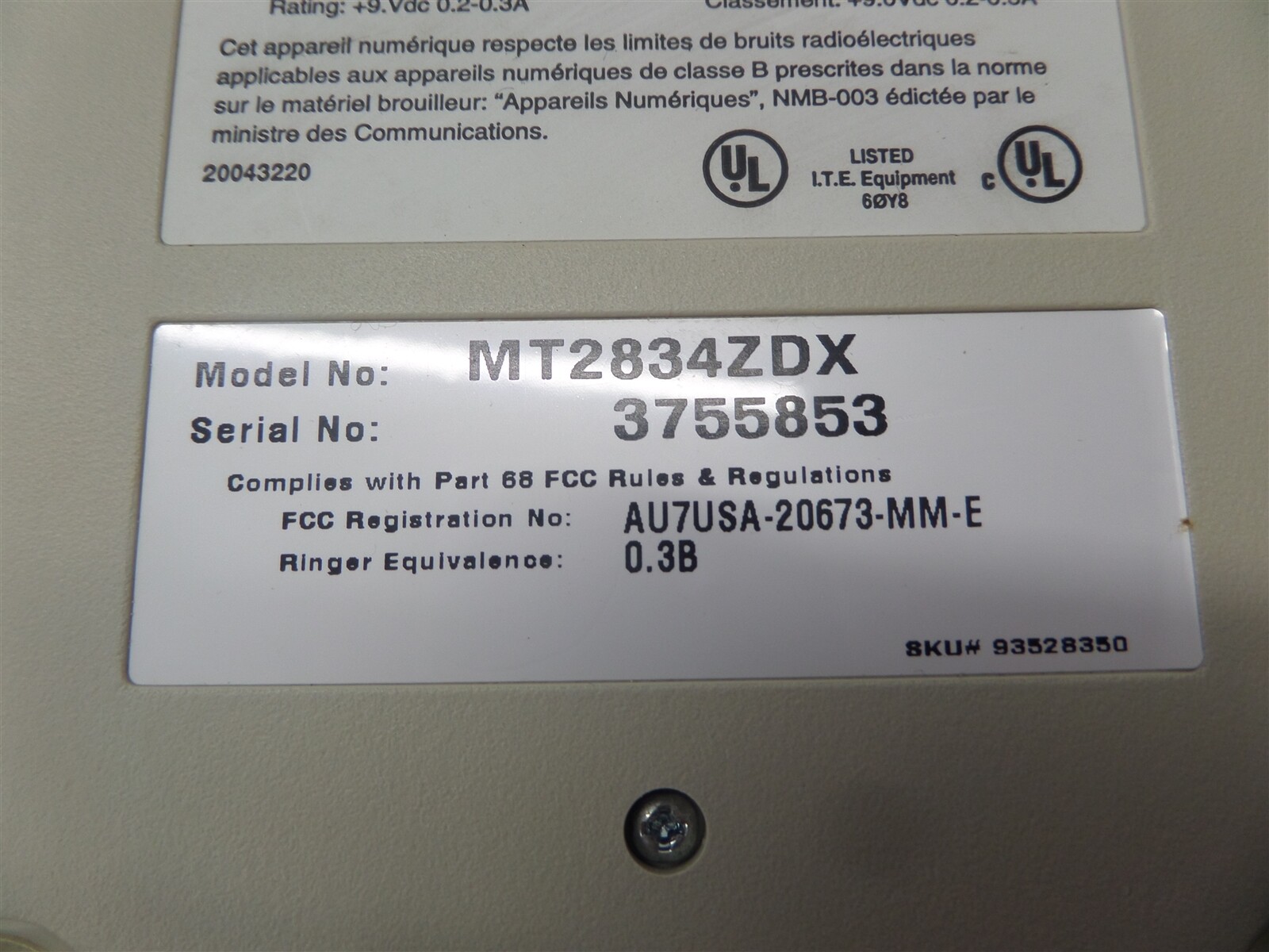 MultiTech Systems MT2834ZDX External Modem