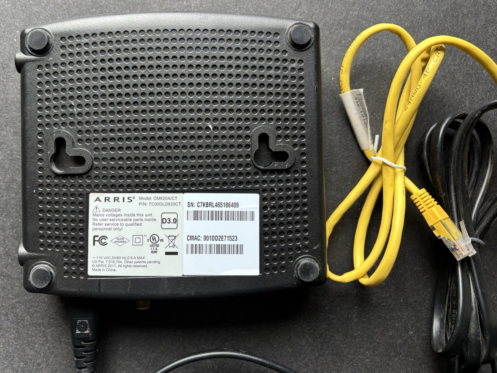 ARRIS CM820 DOCSIS 3.0 Cable Modem