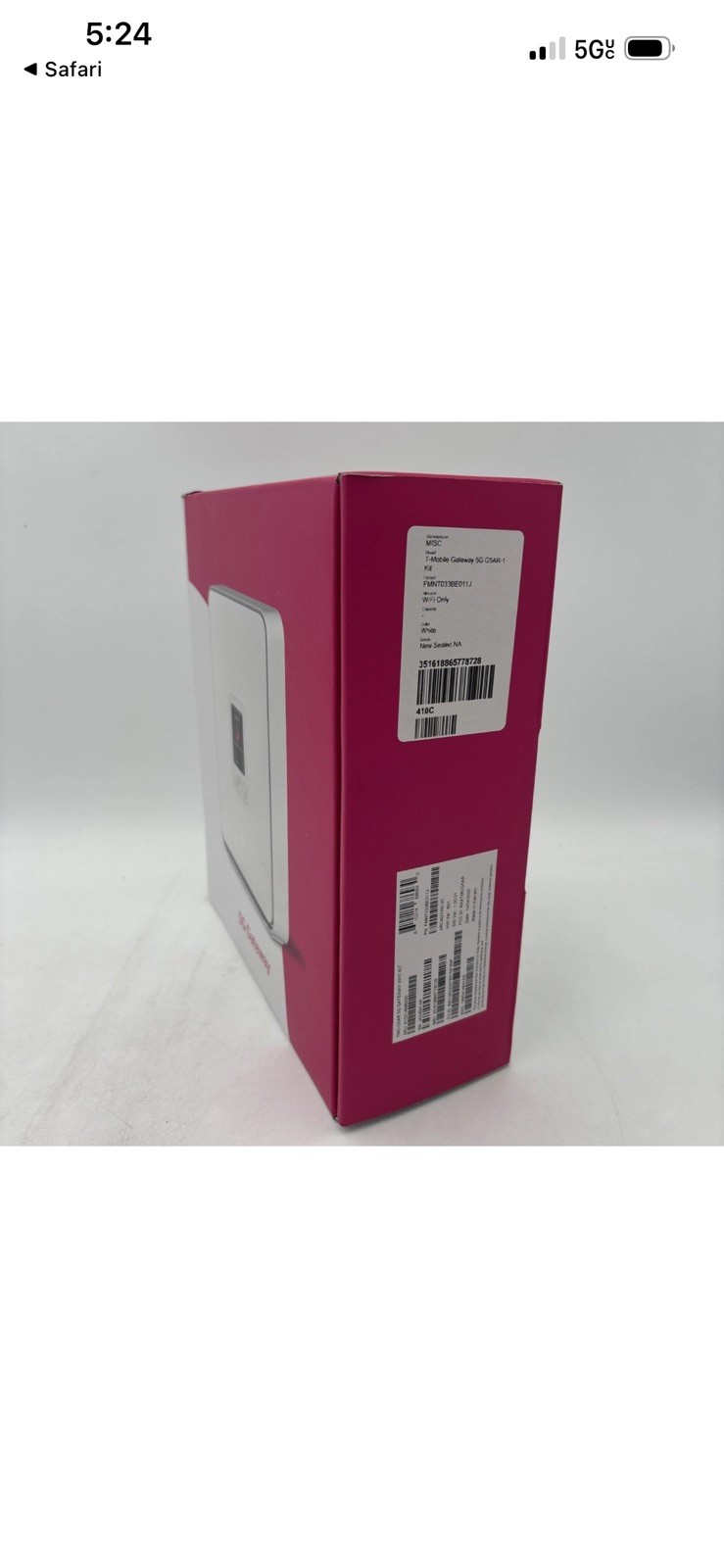 T-Mobile Gateway 5G – G5AR-1 Kit – White – -NEW In Box Free Ship with mesh ext