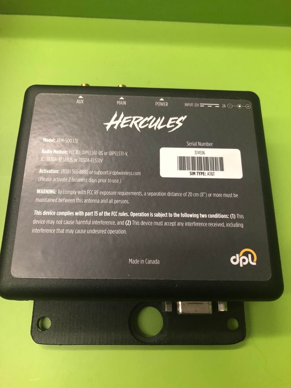 DPL ATM-500 LTE HERCULES MODEM
