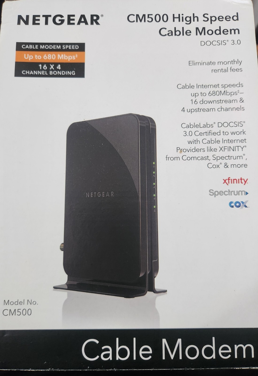NETGEAR CM500 (CM500100NAS) 680 Mbps – Black
