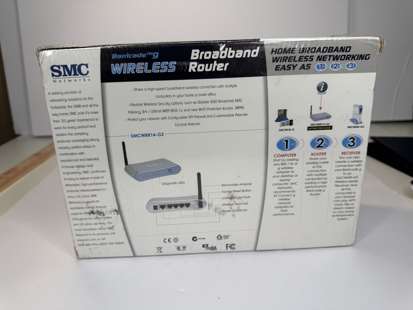 SMC SMCWBR14-G2 Barricade G 2.4GHz 54Mbps Wireless Cable/DSL Broadband Router