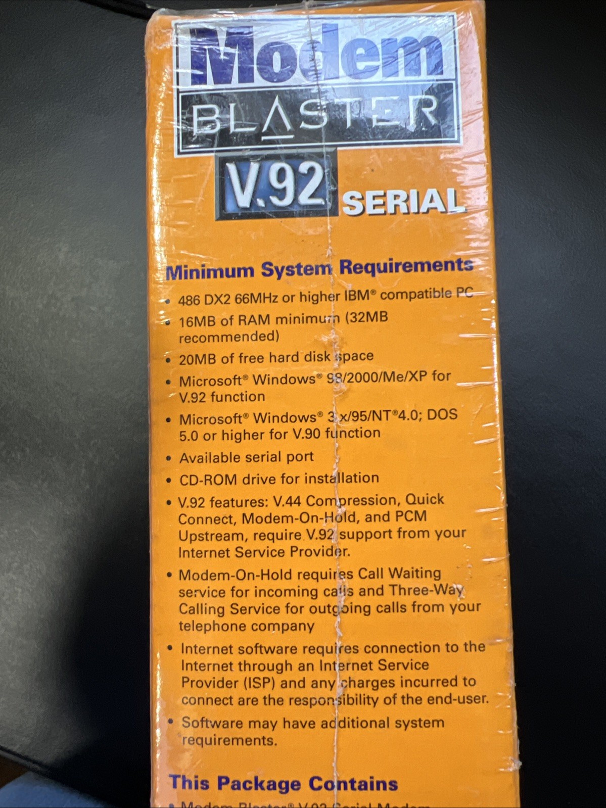 Creative Modem Blaster V.92 Serial External 56K Dial-Up Modem Retro PC NEW