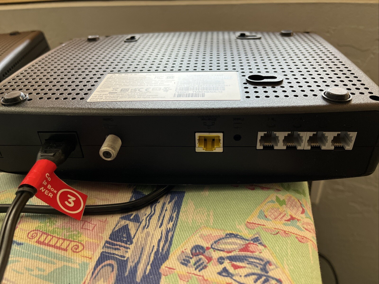 (2) – ARRIS TM804 Cable Modems •For Parts • Model TM804G Turns On • Not Tested