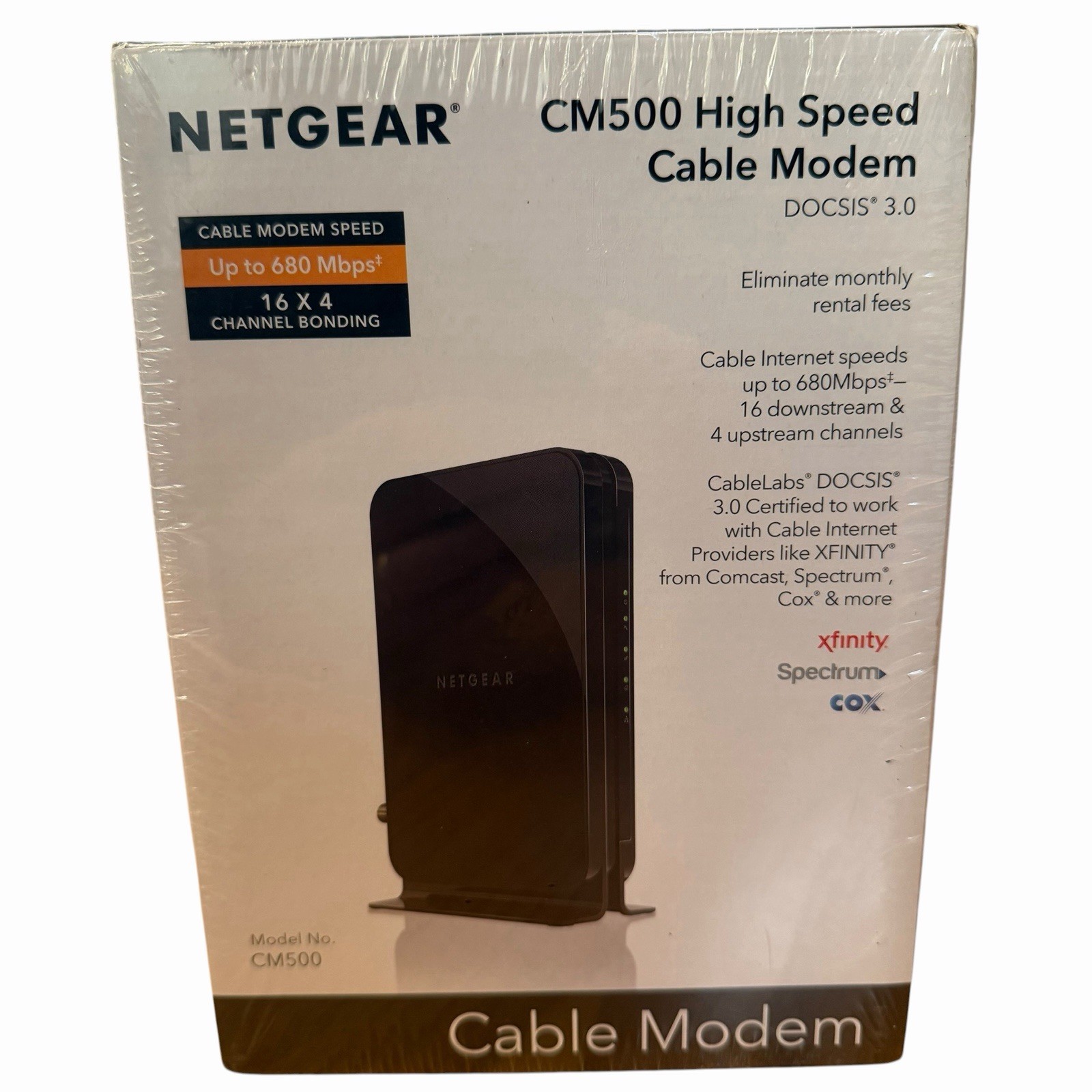 NEW/SEALED! NETGEAR CM500 (CM500-100NAS) Black