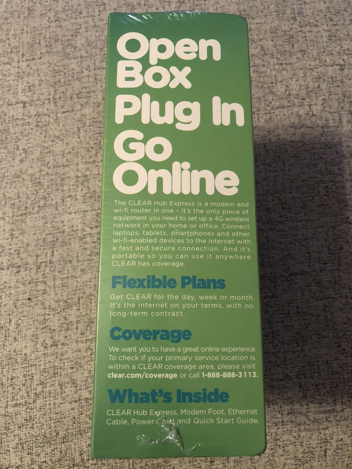 UPGRADE/REPLACE CLEAR 4G Modem! Clearwire HUB EXPRESS WiFi WIXFBR-131. Sealed.