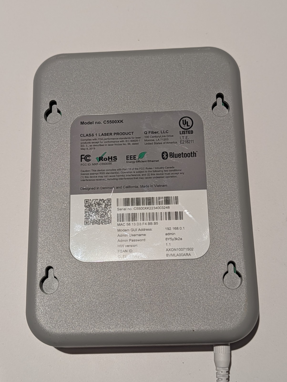 Quantum Fiber C5500XK High Performance Modem KIT New SET: C5510XK New In Box