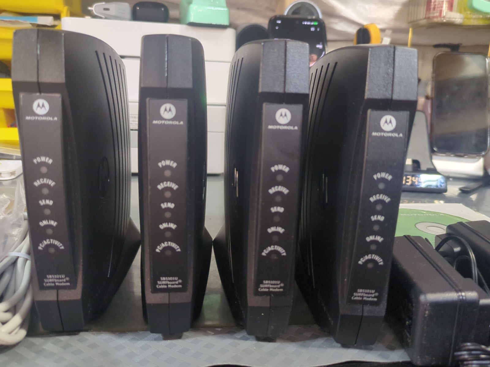 LOT OF 4 Motorola SURFboard SB5101U (563452-001-00) 38 Mbps Cable Modem #K2