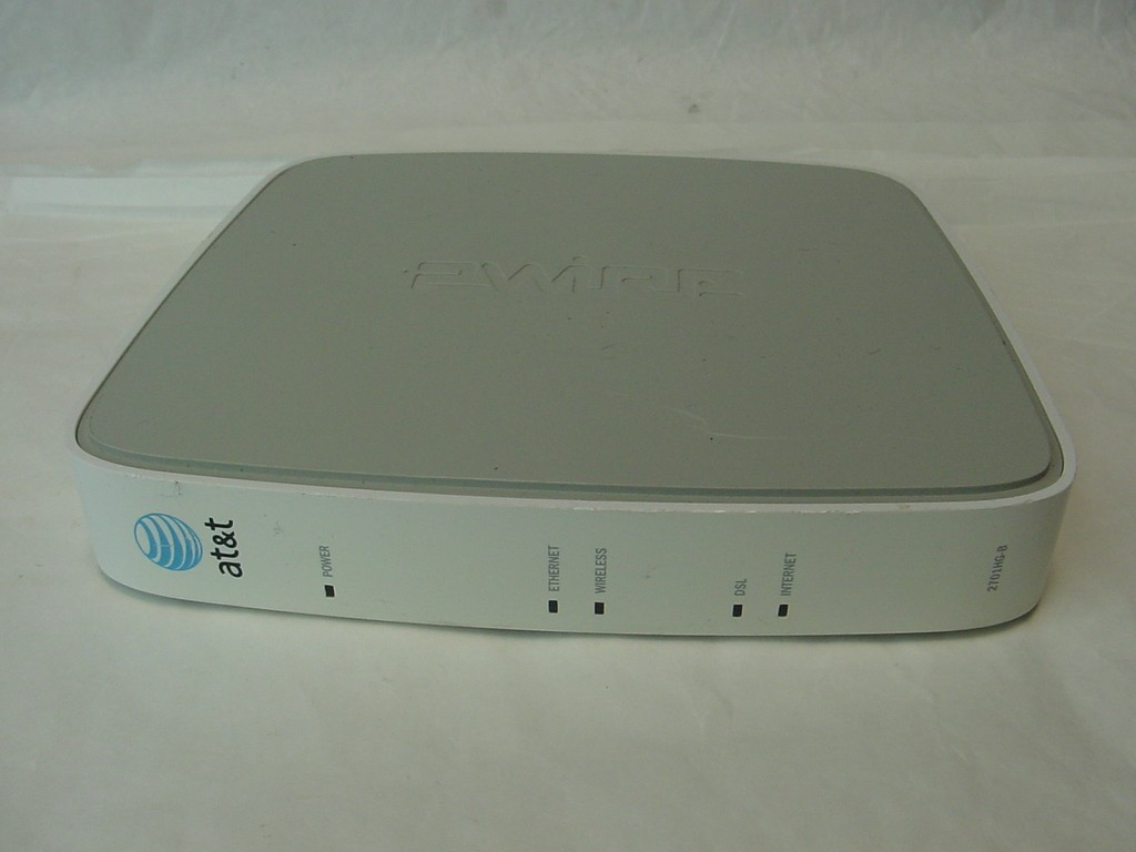 AT&T WIRELESS ROUTER DSL MODEM 2701HG-B – NO POWER CORD INCLUDED