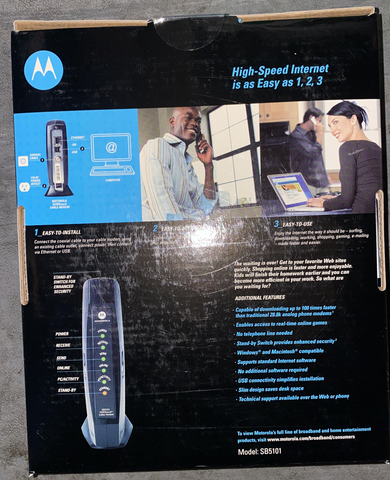 Motorola SURFboard SB5101 DOCSIS 2.0 Cable Modem