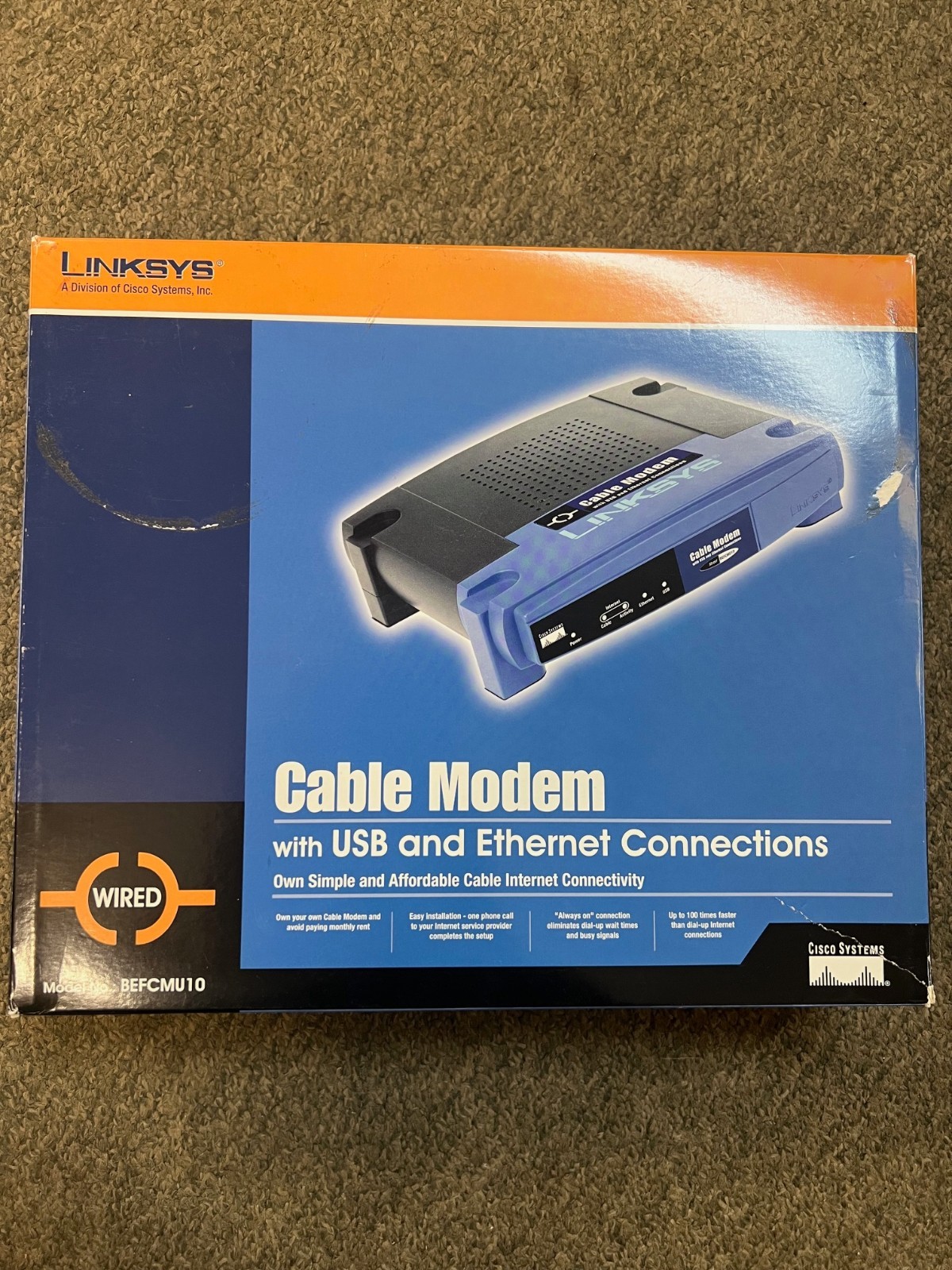 Linksys Cable Modem BEFCMU10 Open Box