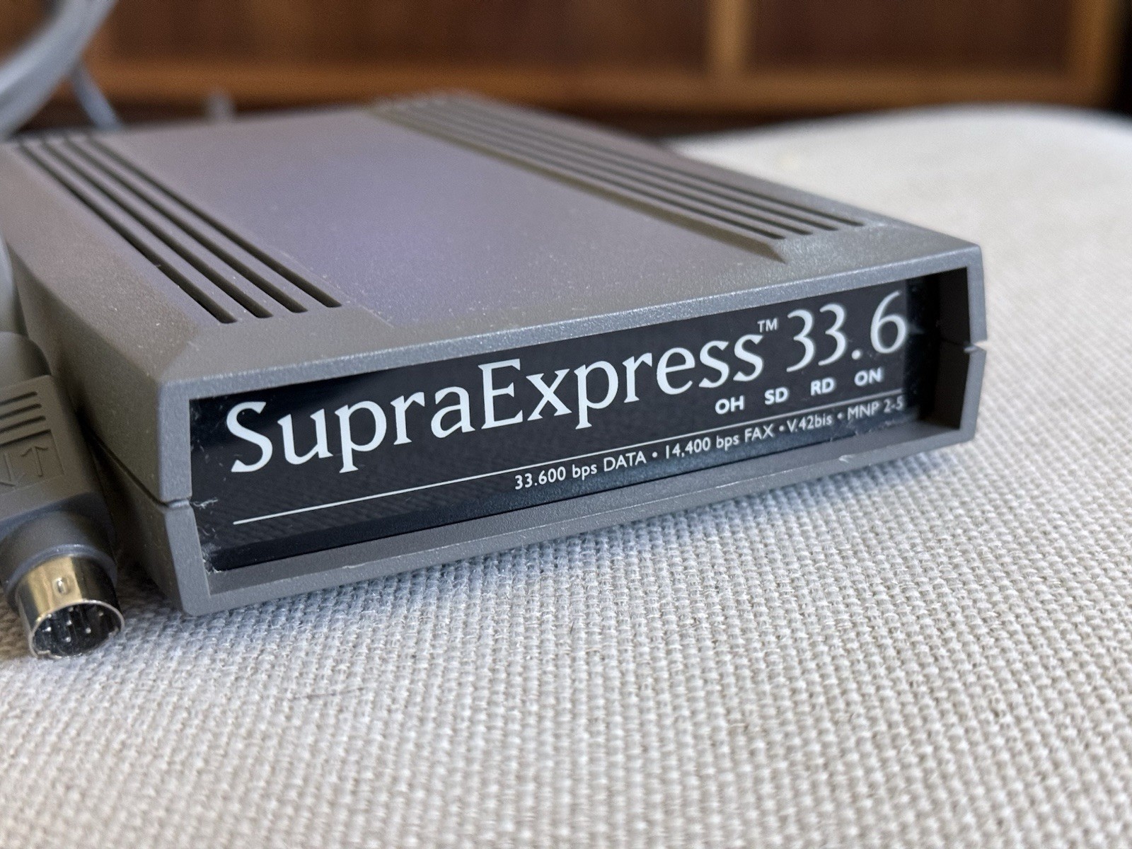 Supra Express 33.6 External Fax Modem – Mac ADB – SupraExpress336 – Diamond