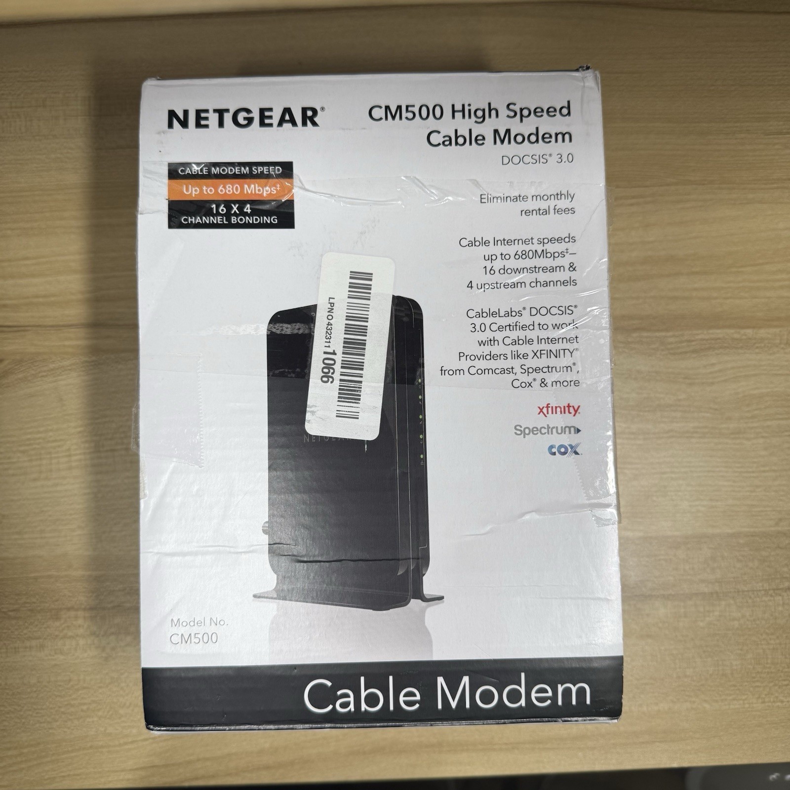 Netgear Model CM500 High Speed Cable Modem Speed Up to 680 Mbps Docsis 3.0