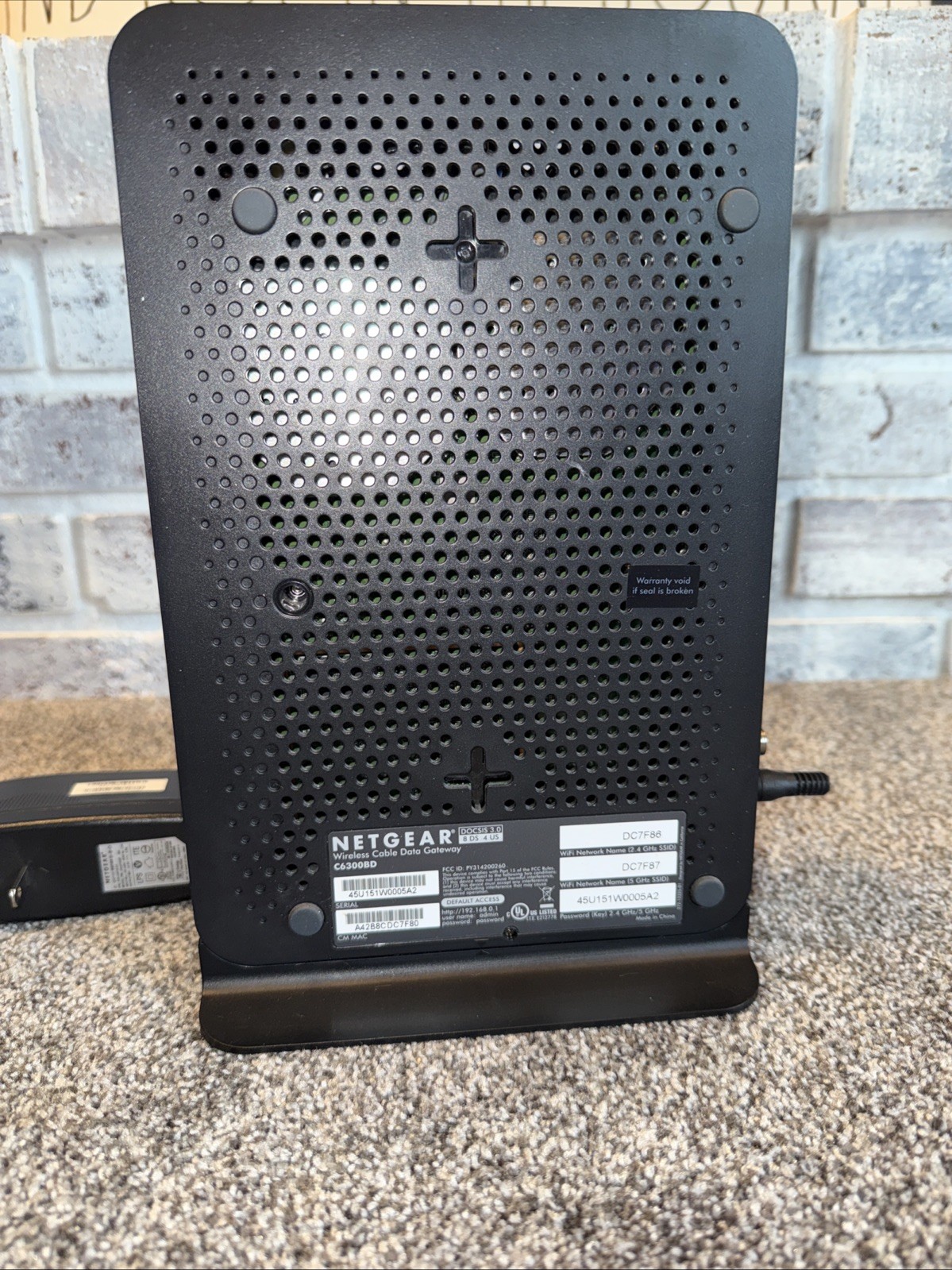 Netgear C6300BD AC1900 Docsis 3 Cable Modem Wireless Router Comcast Xfinity COX